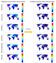 Tethys: Spatial and Temporal Sectoral Water Demand Downscaling