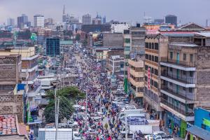 Busy city street